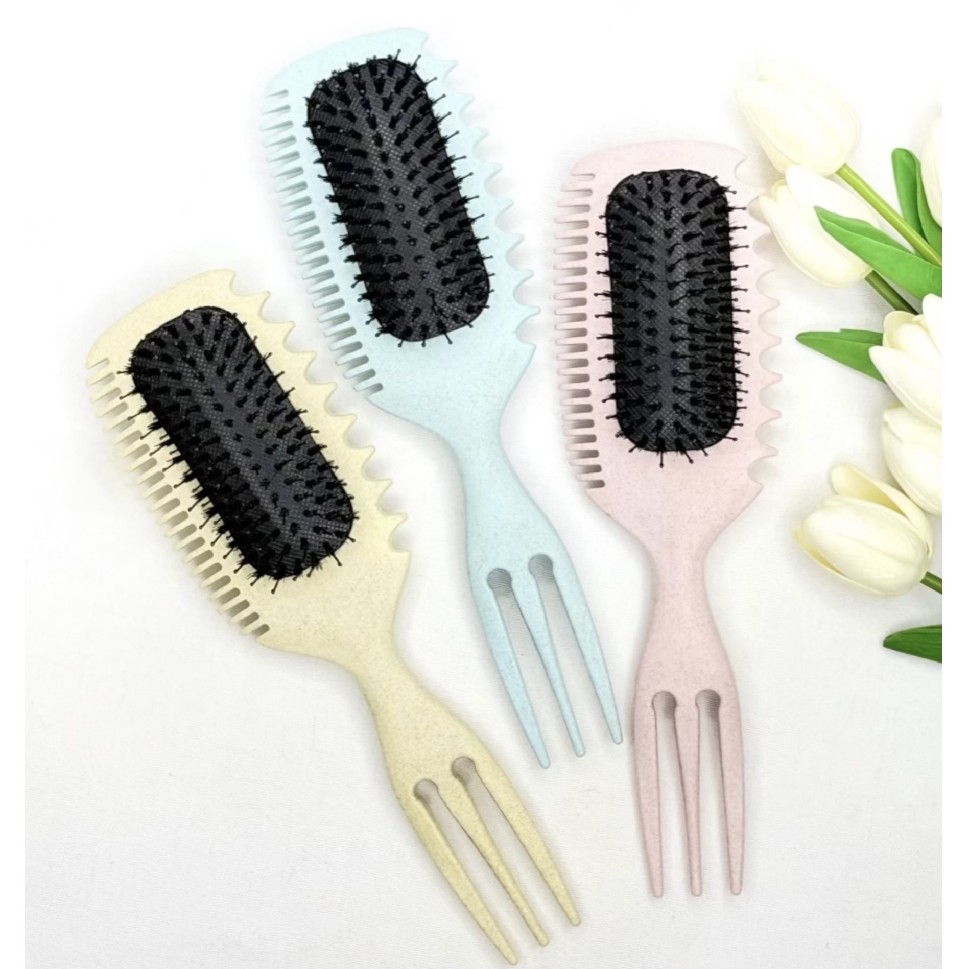 برس باونس کرل دو طرفه پیکدار(bounce curl hair brush)